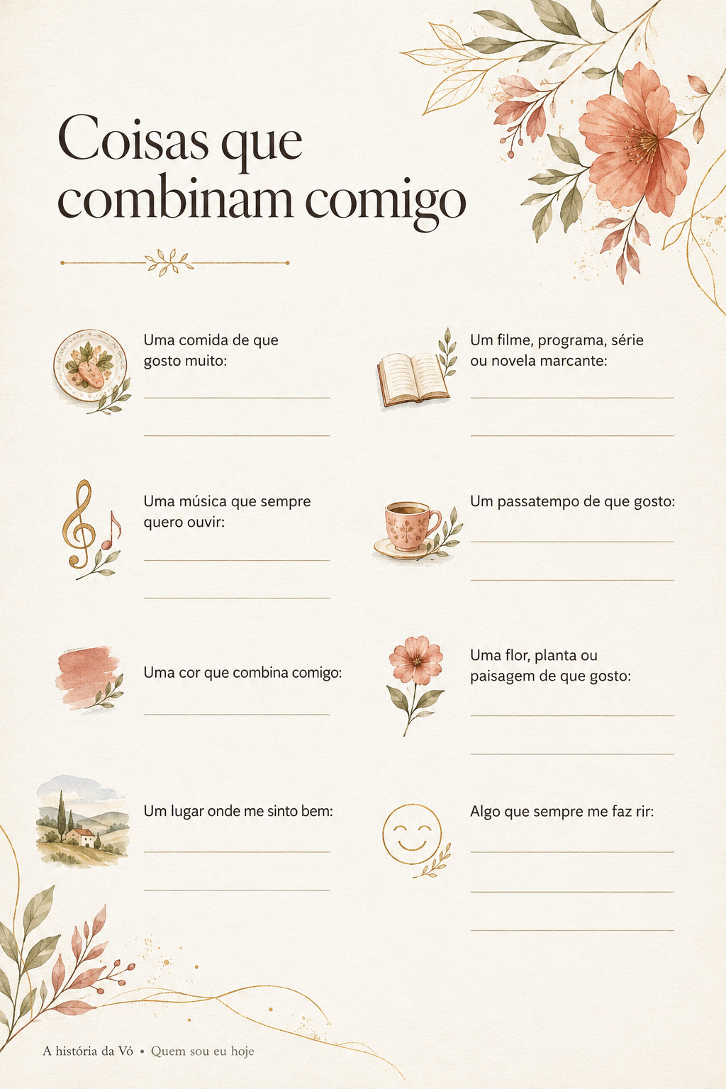 Página Coisas que combinam comigo