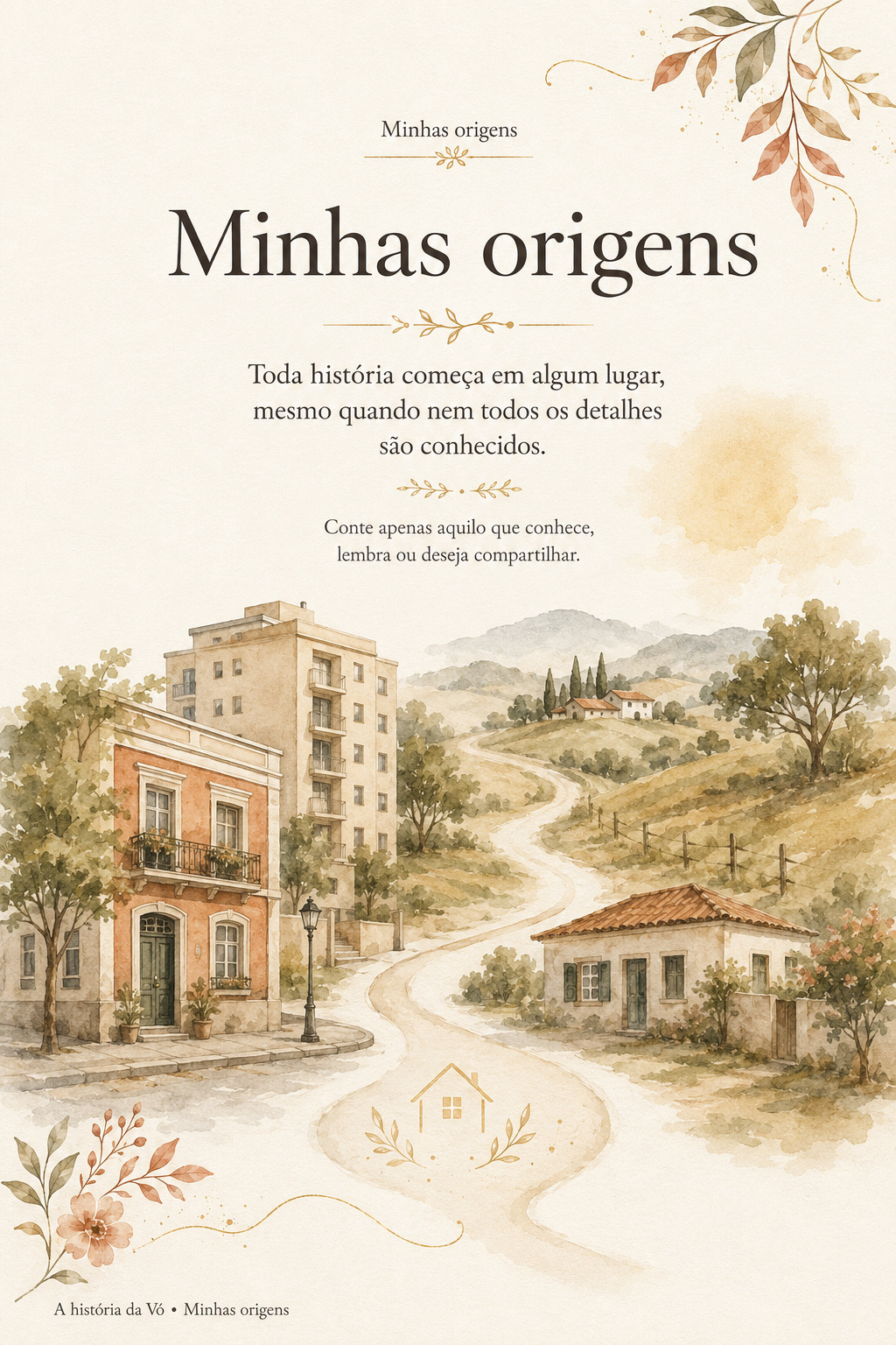Divisor do capítulo Minhas origens